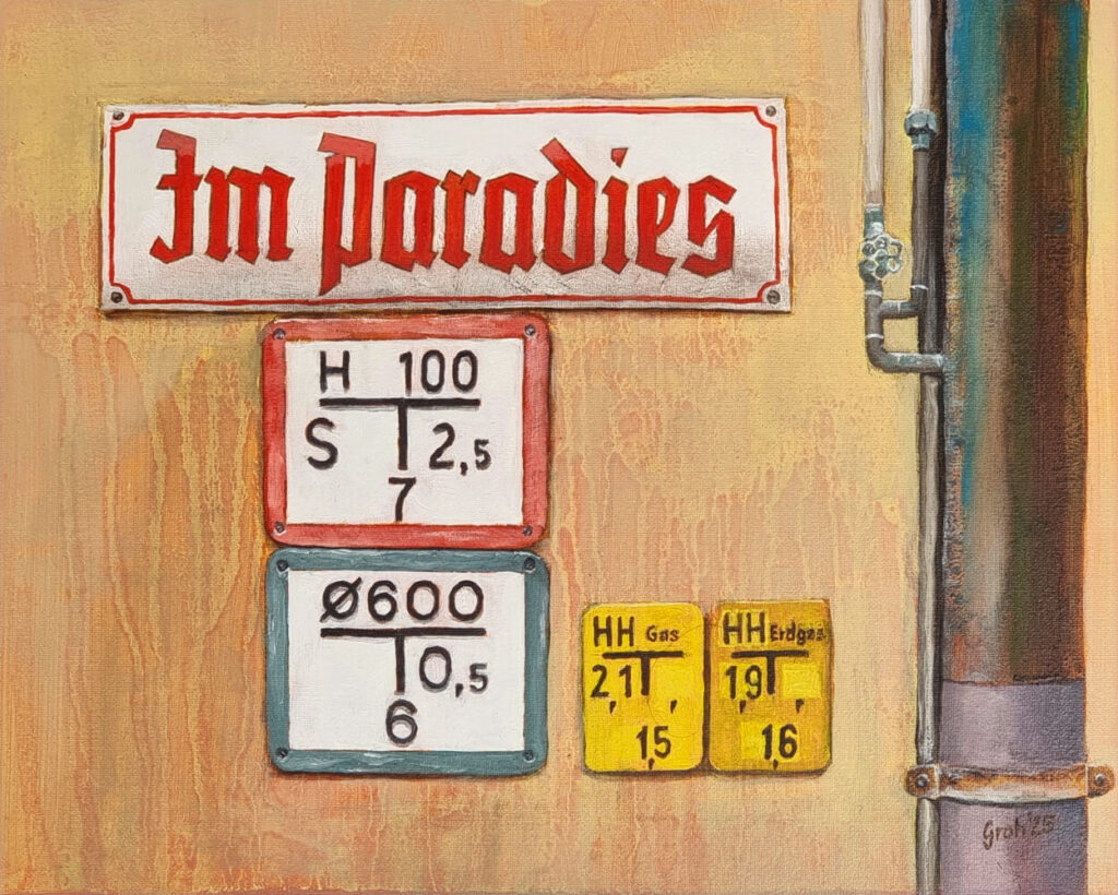 &Ouml;lgem&auml;lde &bdquo;Im Paradies&ldquo; von Arne Groh