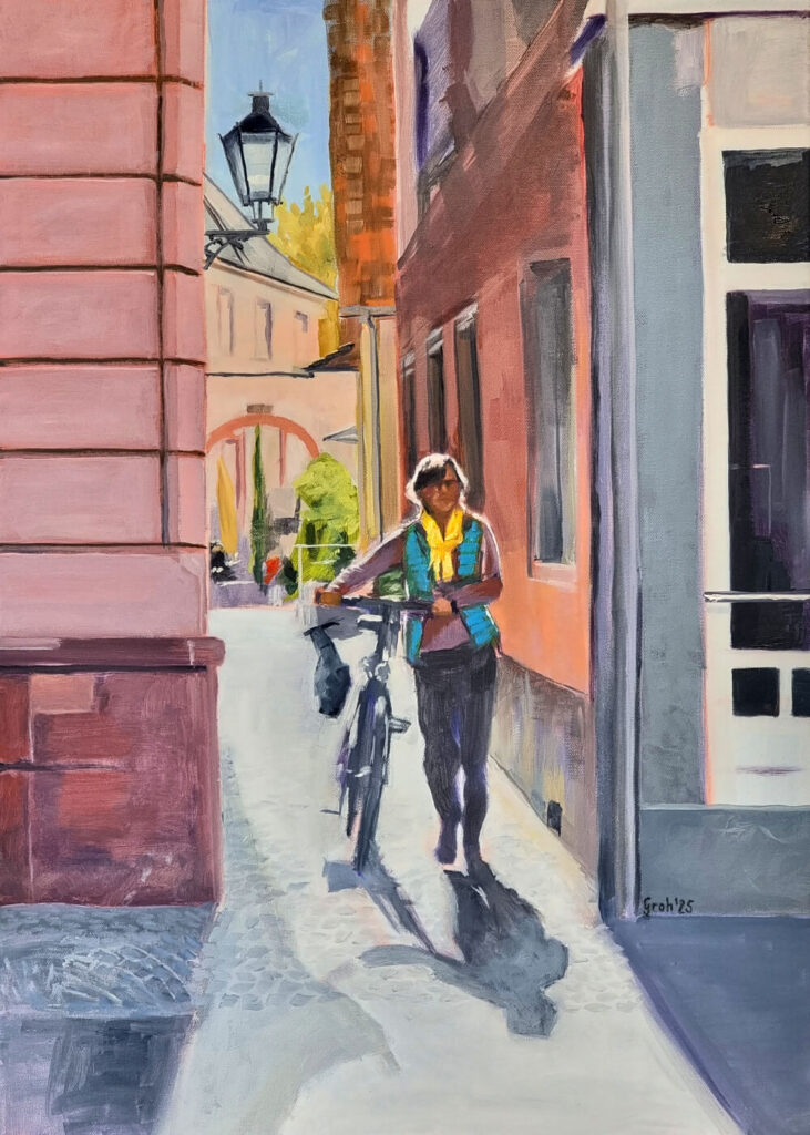 &Ouml;lgem&auml;lde &bdquo;In der Gasse&ldquo; von Arne Groh