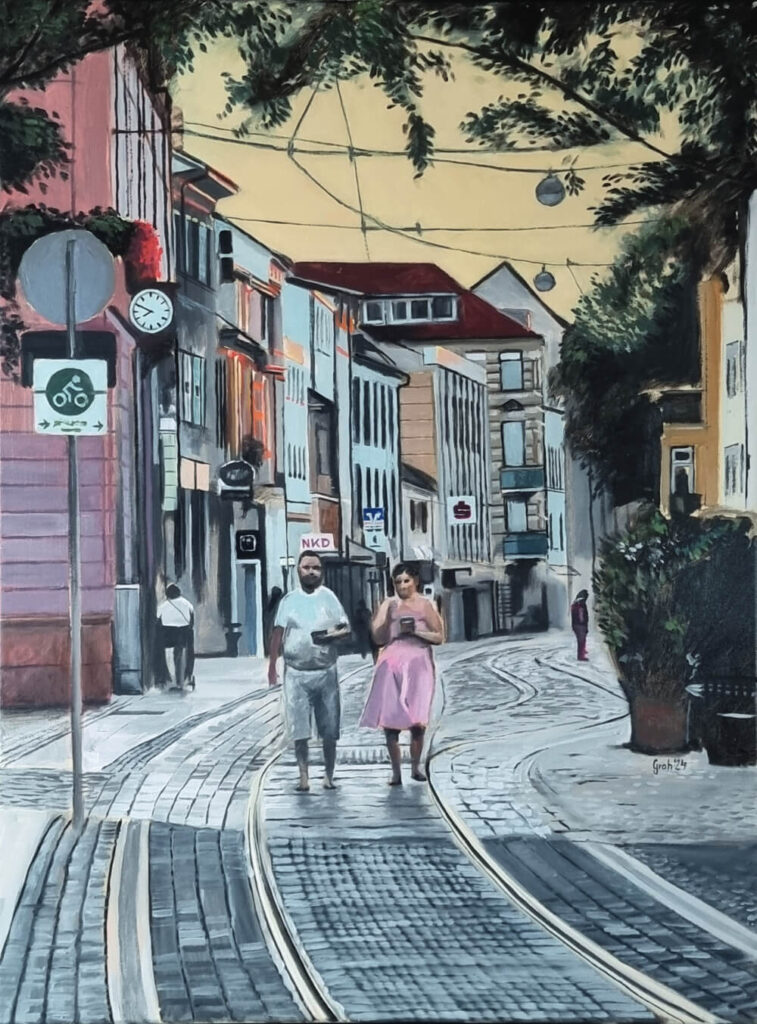 &Ouml;lgem&auml;lde &bdquo;Stadtsommer&ldquo; von Arne Groh