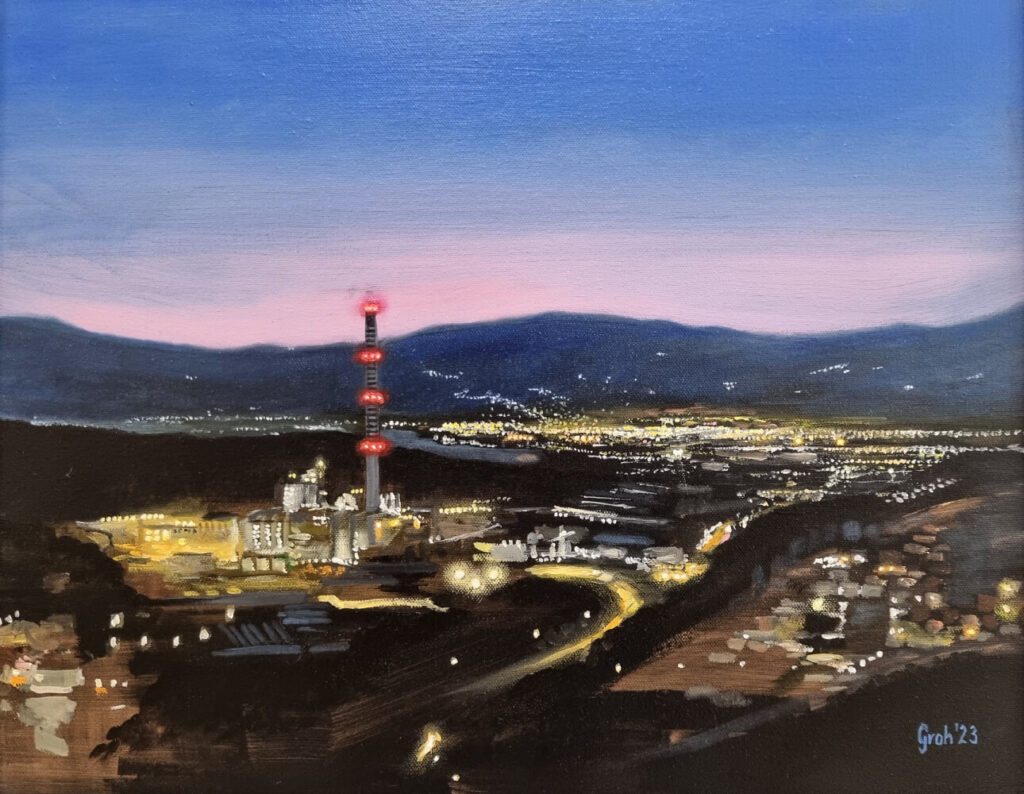 &Ouml;lgem&auml;lde &bdquo;Tausend Lichter&ldquo; von Arne Groh