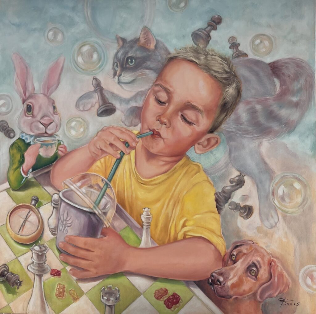 &Ouml;lgem&auml;lde &bdquo;Teddys No&ldquo; von Inga Fink