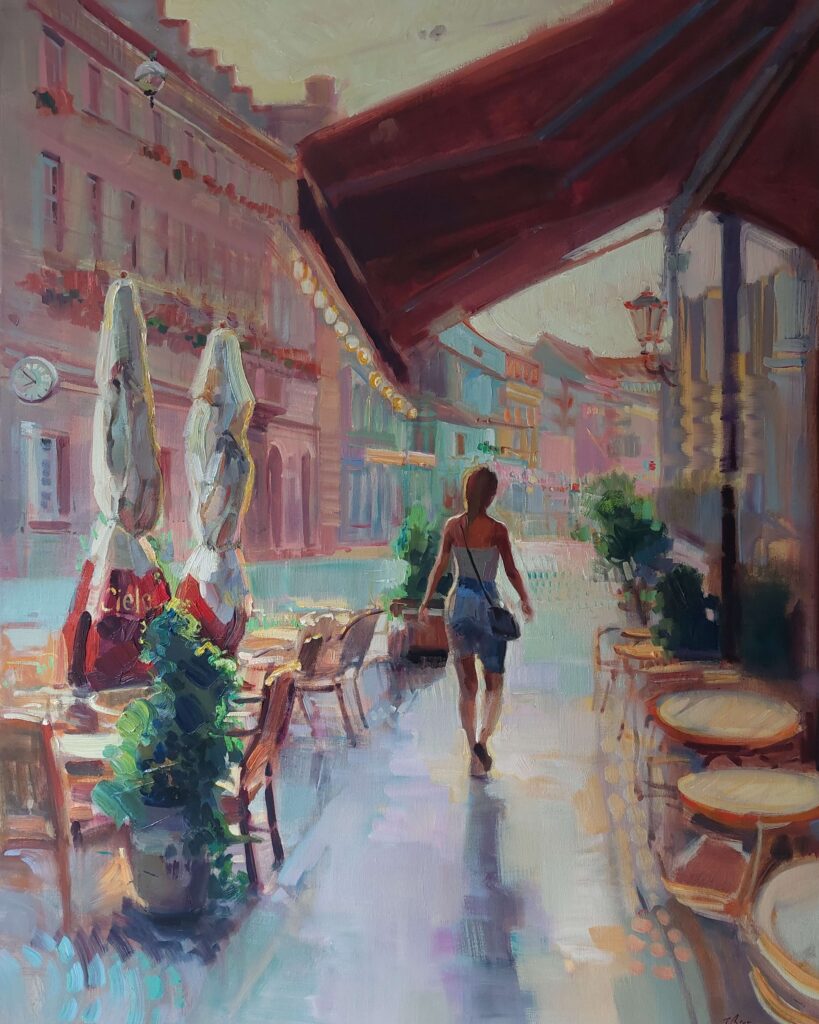 &Ouml;lgem&auml;lde &bdquo;Sonninger Nachmittag&ldquo; von Katharina Valeeva